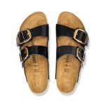 Arizona Big Buckle Patent Black/Gold Birko-Flor