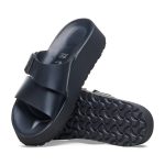 Almina Exquisite Platform Wedge Black Smooth Leather
