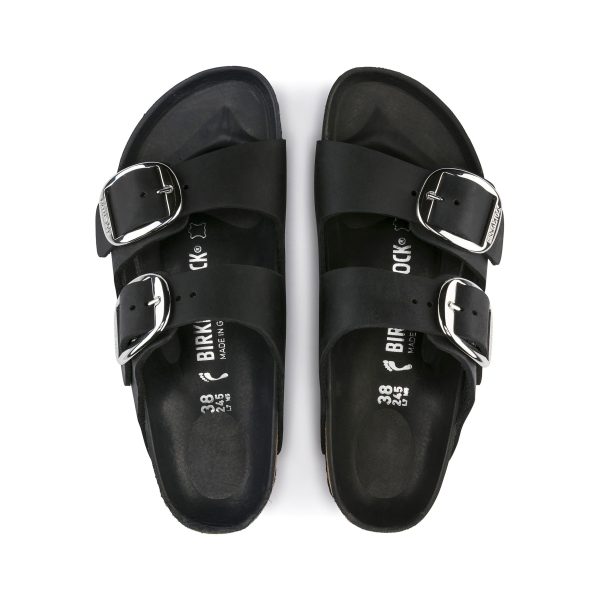 Arizona Big Buckle Black Oiled Leather