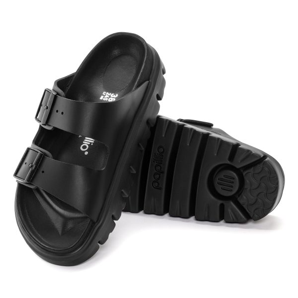 Arizona Chunky Exquisite Black Smooth Leather