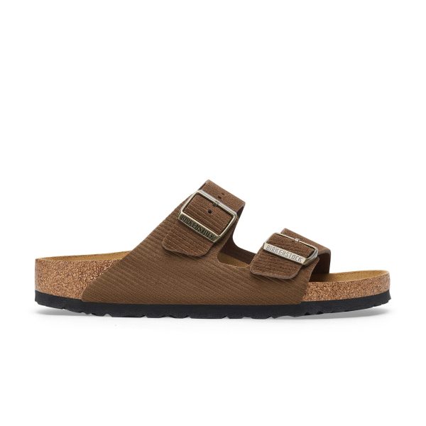 Arizona Corduroy Dark Tea Embossed Suede Leather