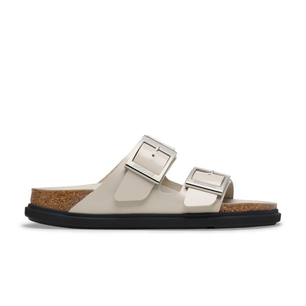 Arizona Droplet Buckle High Shine Oyster Natural Leather Patent
