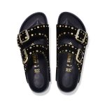 Arizona Exquisite Rivets Black Suede Leather