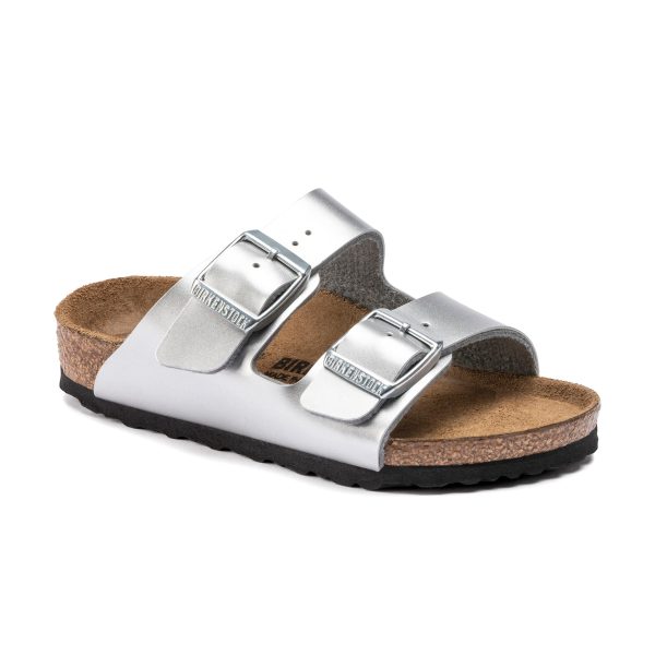 Arizona Kids Metallic Silver Birko-Flor