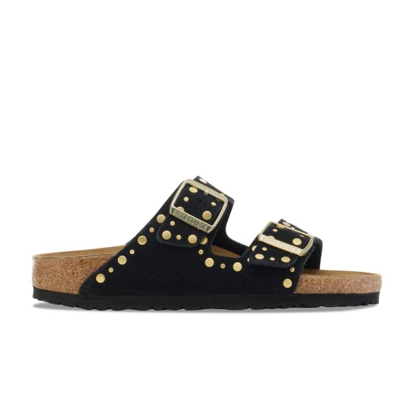Arizona Rivet Black Suede Leather