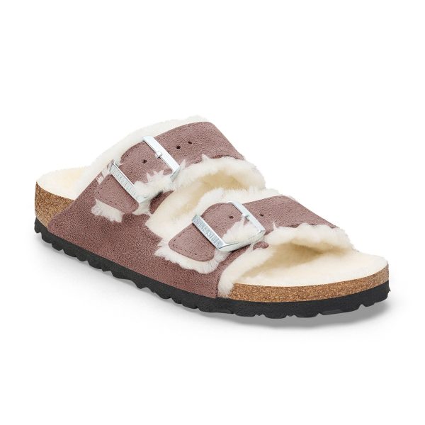 Arizona Shearling Faded Purple Suede Leather/Shearling