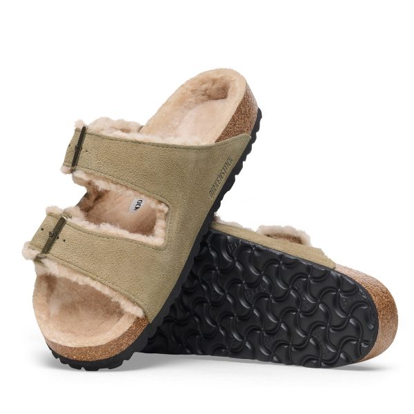 Arizona Shearling Taupe Suede Leather/Shearling