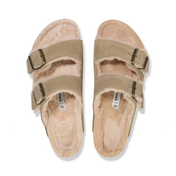 Arizona Shearling Taupe Suede Leather/Shearling