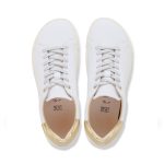 Bend Low White/Metallic Gold Smooth Leather