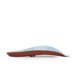 Blue Footbed Heels Textile