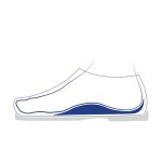 Blue Footbed Leather