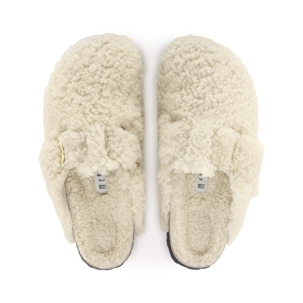 Boston Big Buckle Shearling Teddy Eggshell