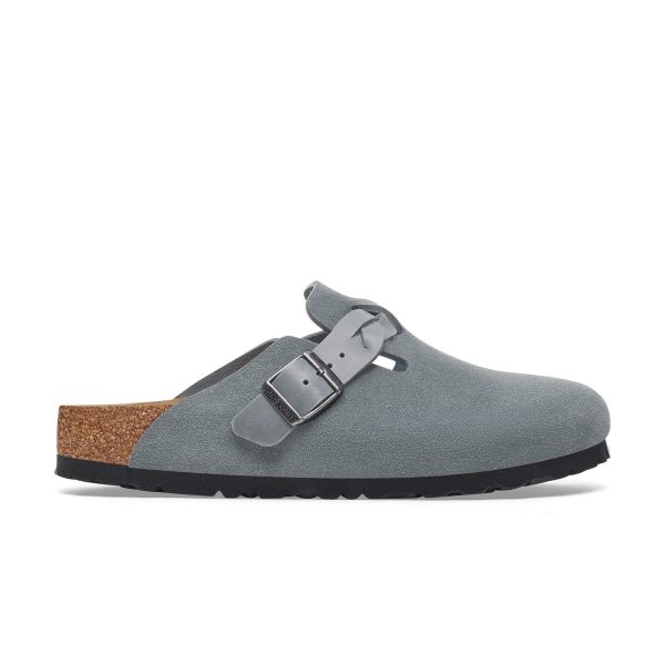 Boston Braided Basalt Grey Suede Leather