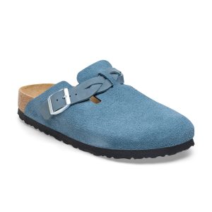 Boston Braided Elemental Blue Suede Leather