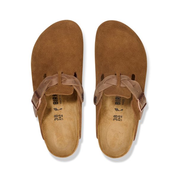 Boston Braided Mink Suede Leather