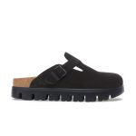 Boston Chunky Black Suede Leather