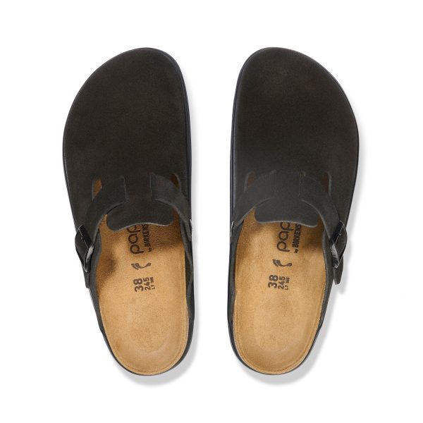 Boston Chunky Black Suede Leather