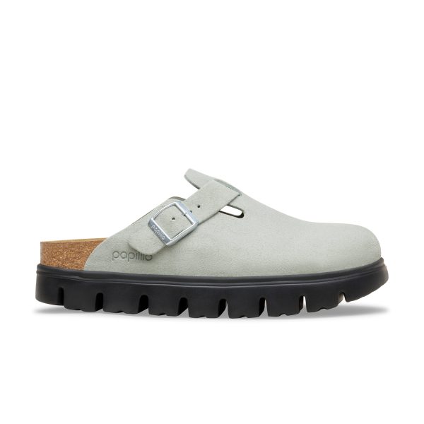 Boston Chunky Pure Sage Suede Leather