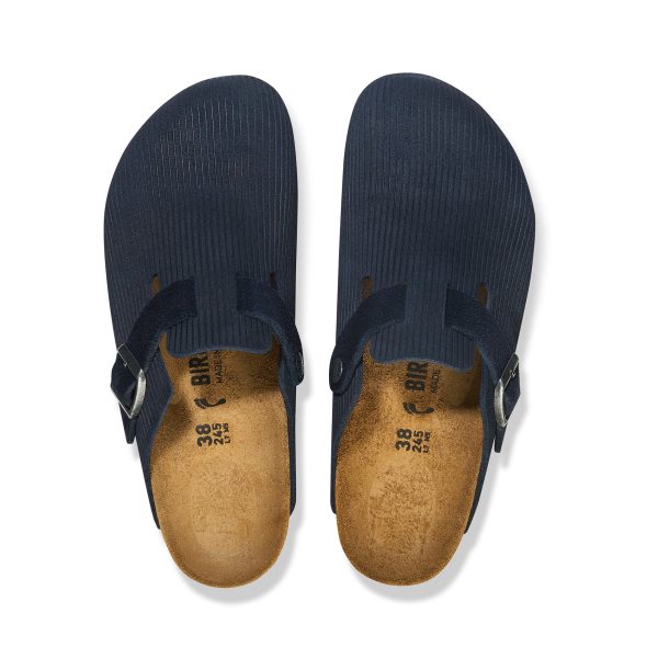 Boston Corduroy Midnight Embossed Suede Leather