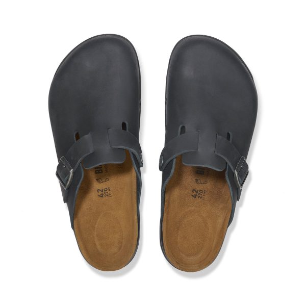 Boston Cross Town Black Oiled Leather
