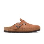 Boston Burnt Orange Embossed Suede Leather