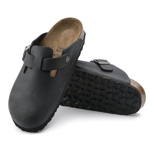 Boston Black Oiled Leather