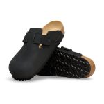 Boston Wire Buckle Black Nubuck Leather