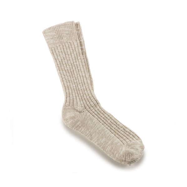 Cotton Slub Beige White