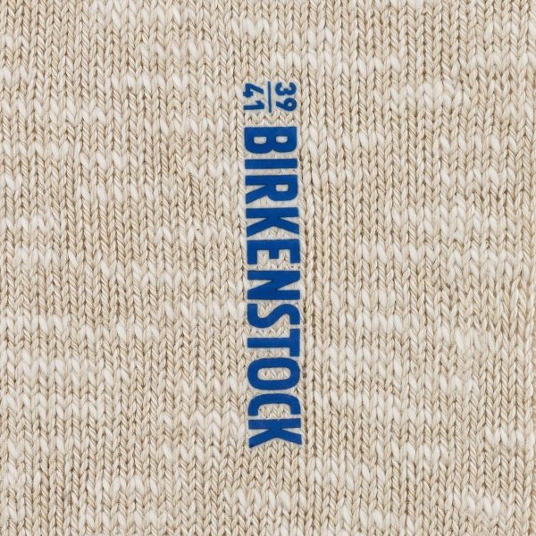 Cotton Slub Sock Beige White