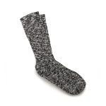 Cotton Slub Sock Black Grey