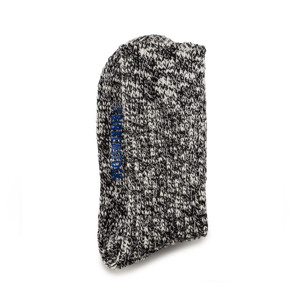 Cotton Slub Sock Black Grey