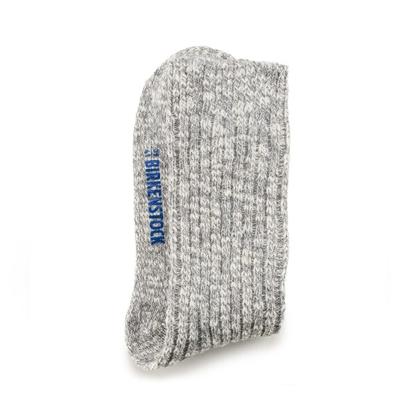 Cotton Slub Sock Grey White