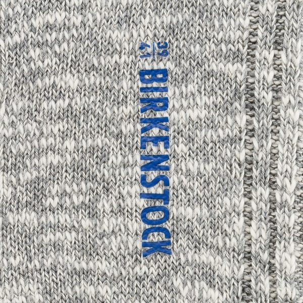 Cotton Slub Sock Grey White
