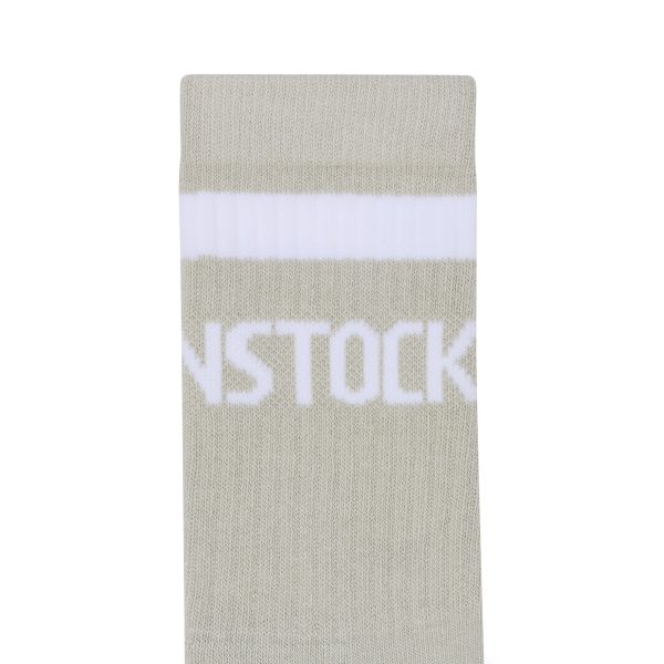 Cotton Crew Stripe Light Grey/White