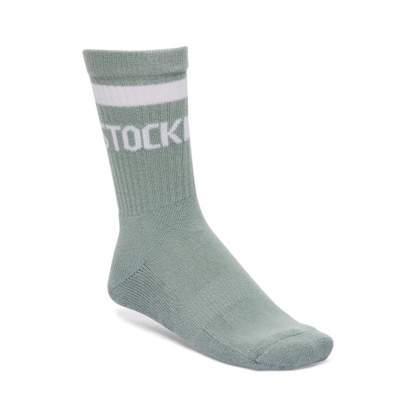 Cotton Crew Stripe Pure Sage/White