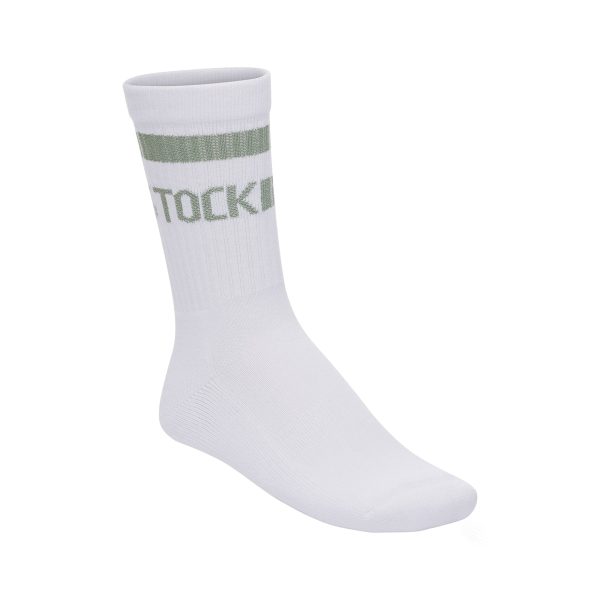 Cotton Crew Stripe White/Pure Sage
