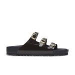 Florida D-Buckle Exquisite High Shine Black Natural Leather Patent
