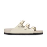 Florida D-Buckle Exquisite High Shine Ecru Natural Leather Patent