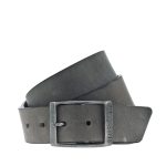 Kansas Belt Grey Oiled Leather 35mm One Size