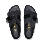 Kyoto High Shine Black Nubuck Leather