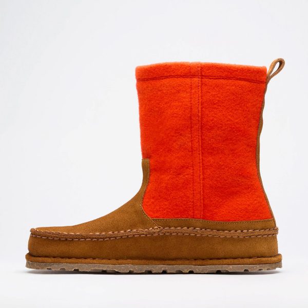 Lahti Mink/Flame Wool/Suede Leather