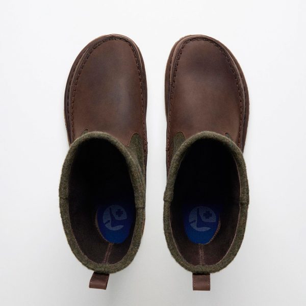 Lahti Roast/Forest Green Wool/Oiled Leather