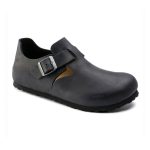 London Black Oiled Leather
