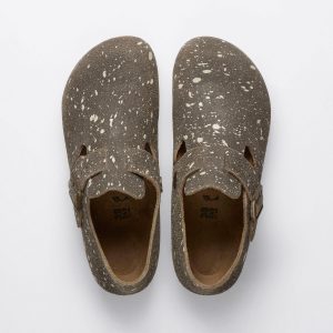 London The Artist Taupe Splash Suede Leather