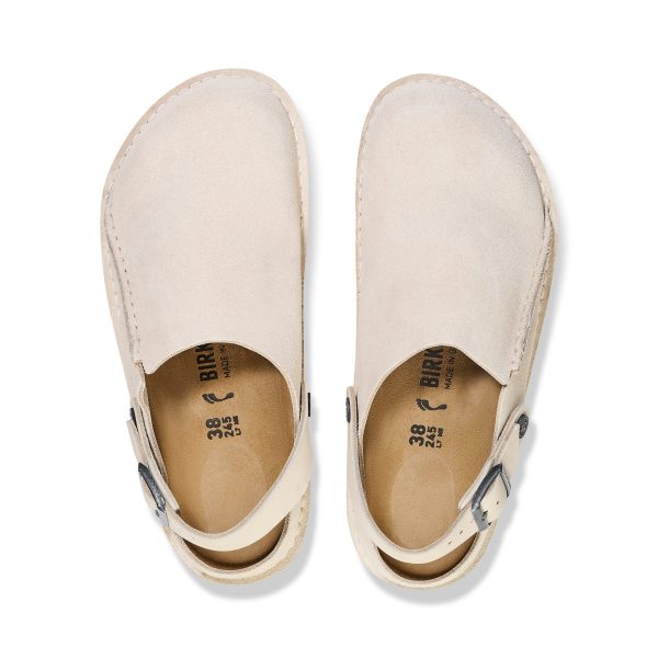 Lutry Eggshell Suede Leather