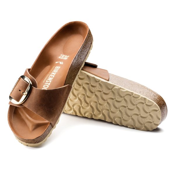 Madrid Big Buckle Cognac Oiled Leather