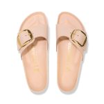 Madrid Big Buckle High Shine New Beige Natural Leather Patent