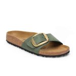 Madrid Big Buckle Thyme Nubuck Leather