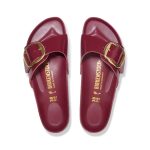 Madrid Hammered Big Buckle High Shine Zinfandel Natural Leather Patent