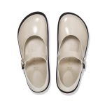 Mantova Droplet Buckle High Shine Oyster Natural Leather Patent